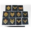 Image 1 : #607 Lot of 11 Slip on RCMP Chevron Rank Insignia