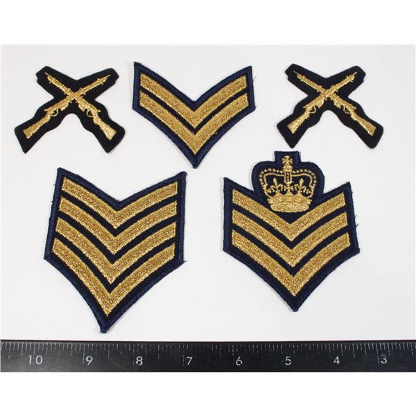 #608 Lot 5 RCMP Chevron/ Crossed Rifles Insignia