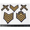 Image 1 : #608 Lot 5 RCMP Chevron/ Crossed Rifles Insignia