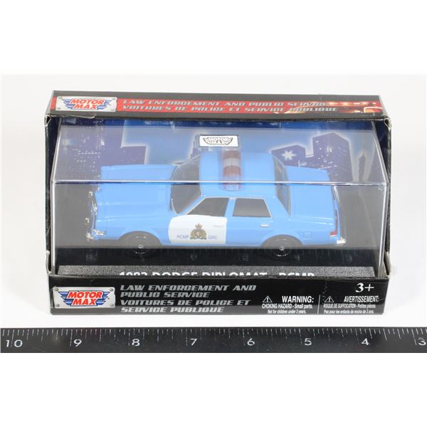 #633 Diecast RCMP 1983 Dodge Diplomat Vehicle