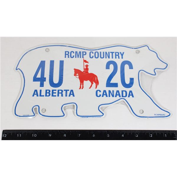 #635 RCMP Country Alberta License Plate Polarbear