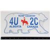 Image 1 : #635 RCMP Country Alberta License Plate Polarbear