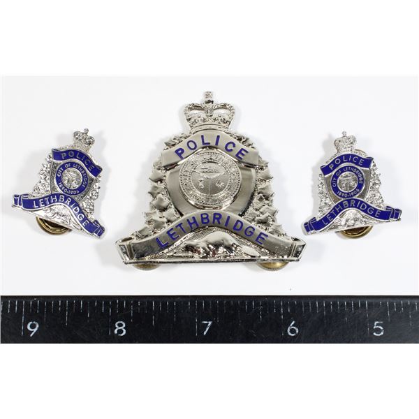 #639 Lethbridge Police Alberta Cap Badge Variant