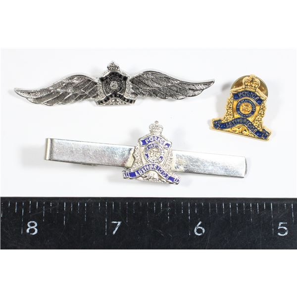 #640  Lethbridge Police Air, Tie Clip +pin Lot