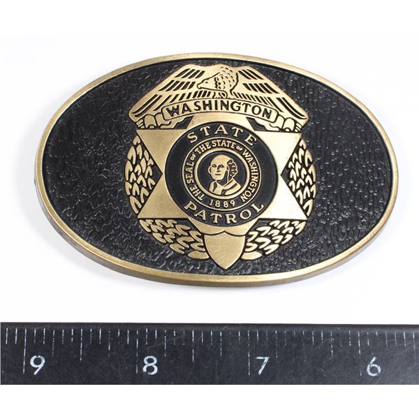 #648 Washington State Patrol Police Belt Buckle