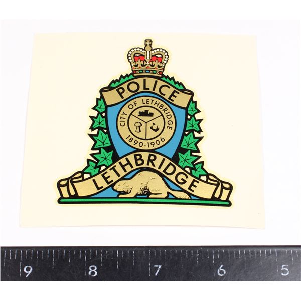 #649 Lethbridge Police Vintage Decal Decalomania