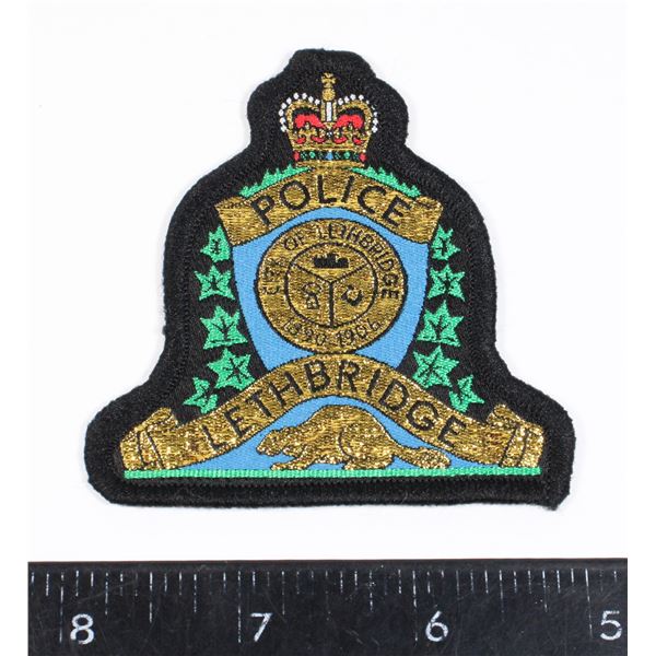 #653 Lethbridge Police patch crest Alberta