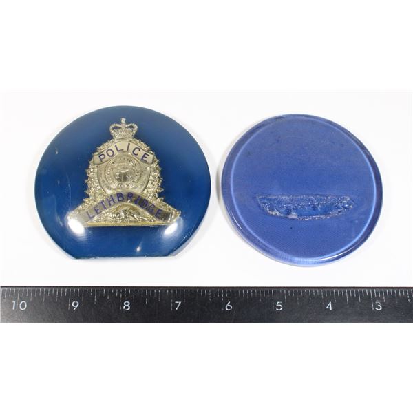 #654 Desk Ornament Lethbridge Police Badge