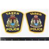 Image 1 : #677 Pair Taber Police Patch Crest Insignia
