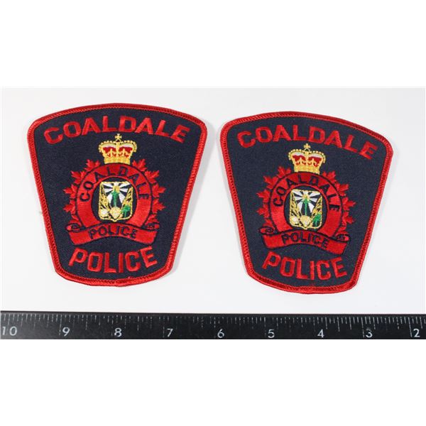 #678 Pair Coaldale Police Patch Crest Insignia