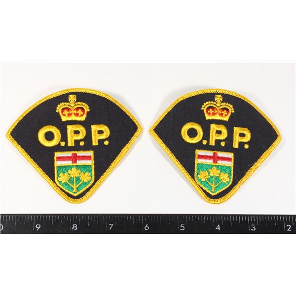 #683 Pair OPP Ontario Provincial Police Patches