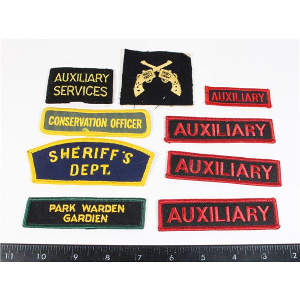 #692 Large lot Auxiliary Services / Parks badges