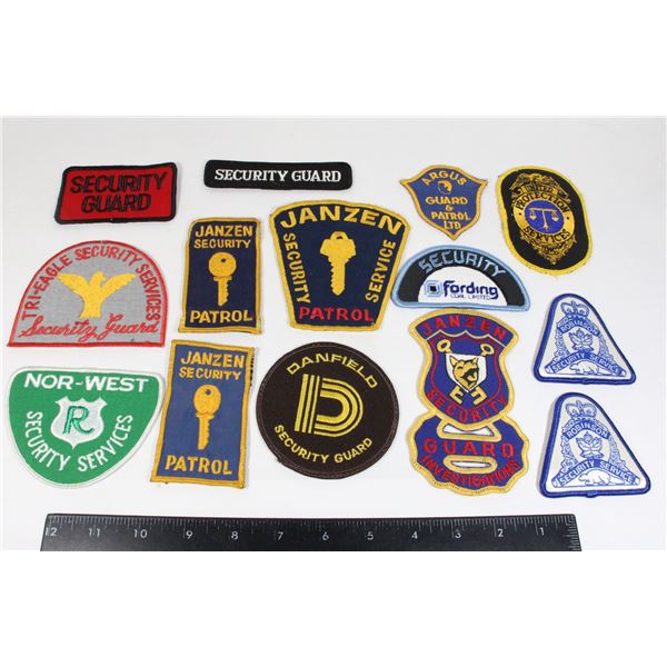 #696 Lot of 14 Security Patch Crest Insignia
