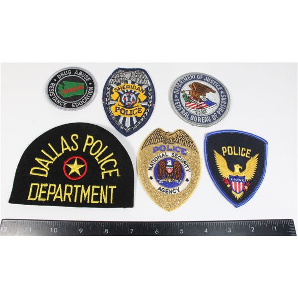 #700 Lot of 6 United States Police Insignia Dallas