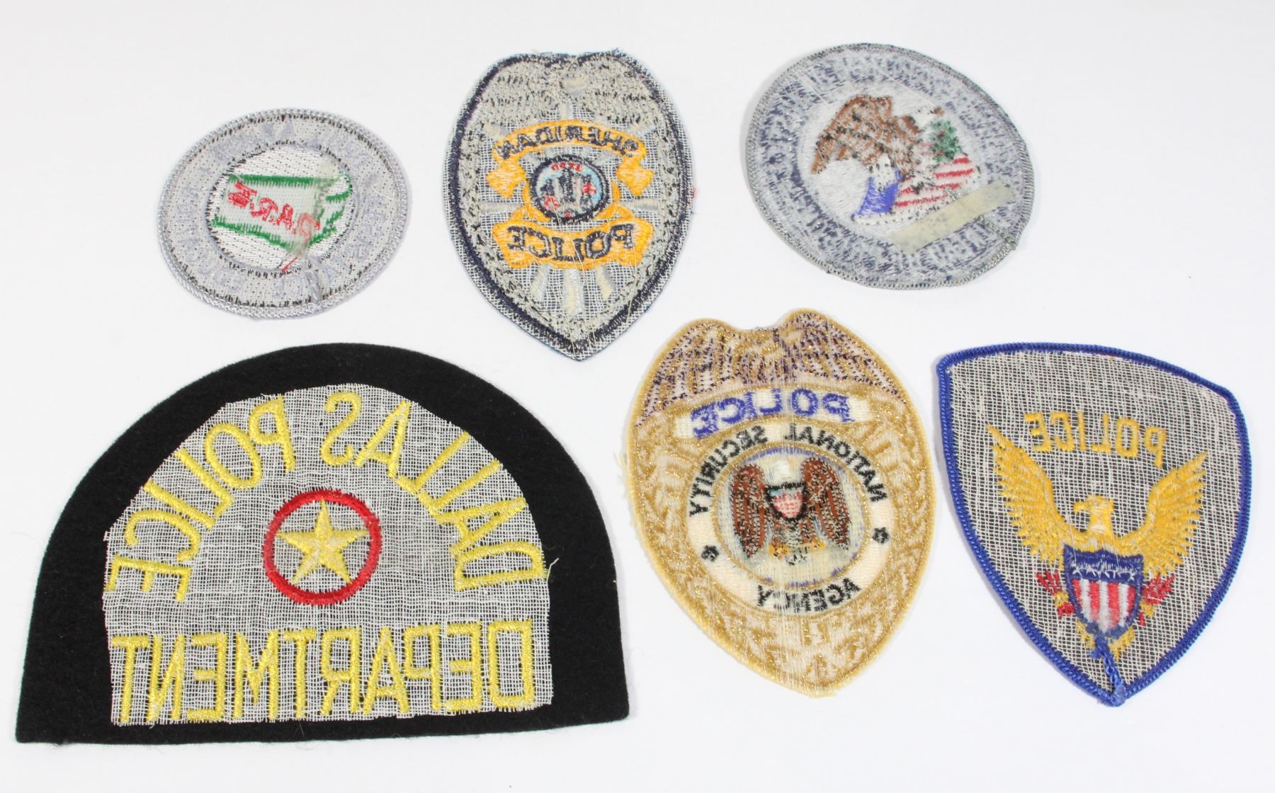Police Rookie Insignia #700 Lot of 6 United States Police Insignia Dallas
