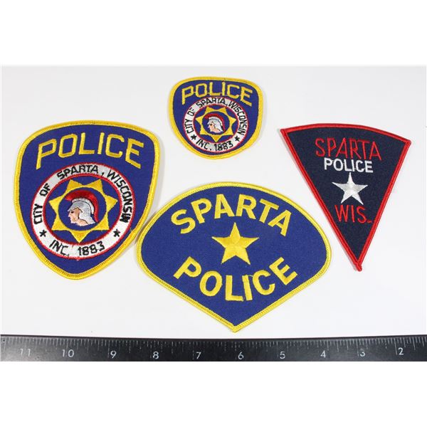 #705 Lot of 4 Sparta Wisconcin Police Patches