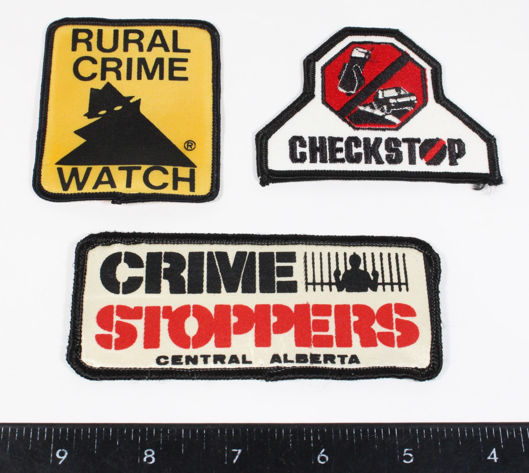 #710 Lot 3 Crime Stoppers Checkstop patches crests