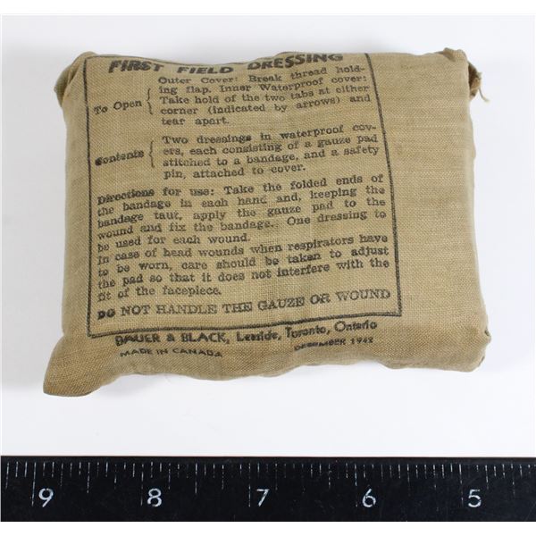 #713  WW2 Canadian First Field Dressing Dec 1942