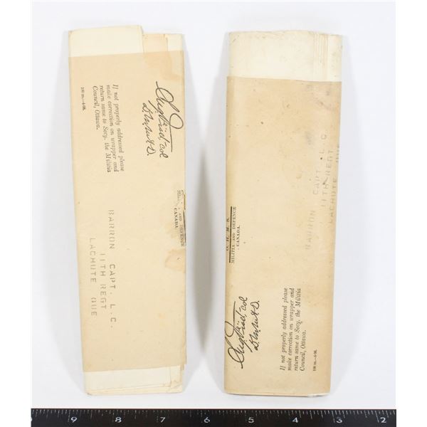 #722 Pre WW1 Canadian Military named documents