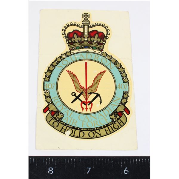 #728 RCAF 407 Long Range Patrol Squadron Decal