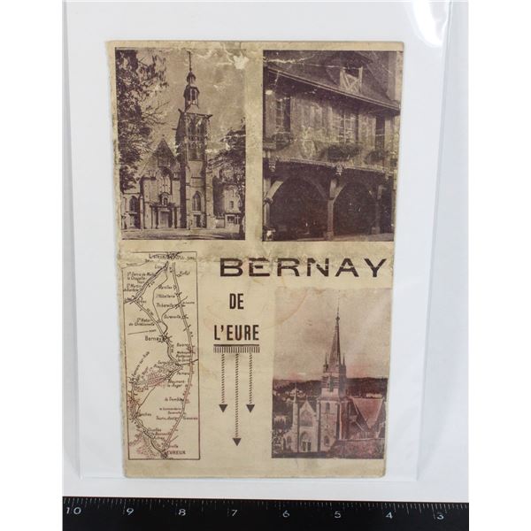 #737 WW2 French Bernay 1940-1945 Era Map