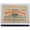 Image 1 : #749 WW1 German Newspaper w/ Shooting Vehicle
