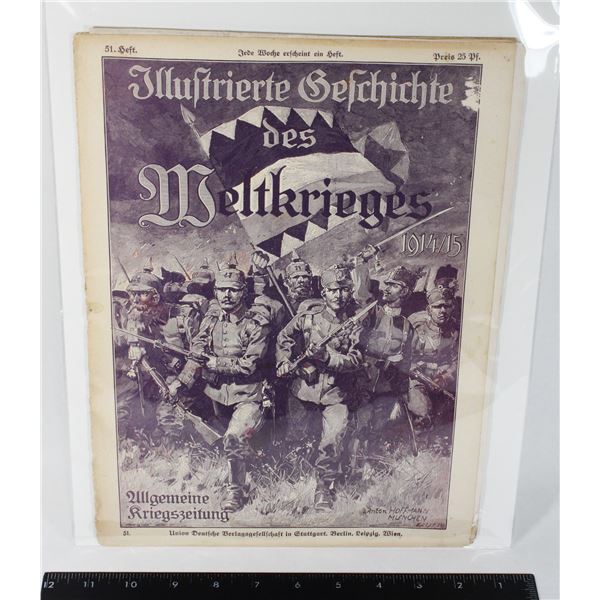 #750  WW1 German Propaganda Newspaper Weltkrieges