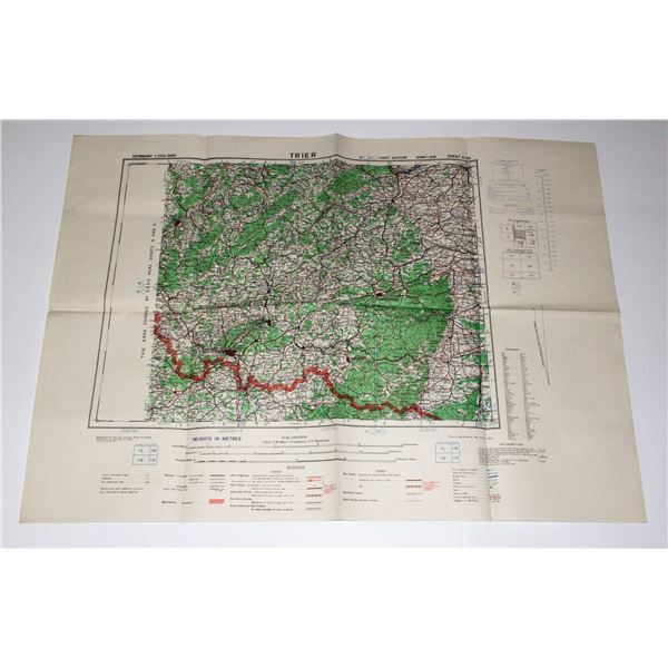 #754  WW2 1943 British Military Map Trier