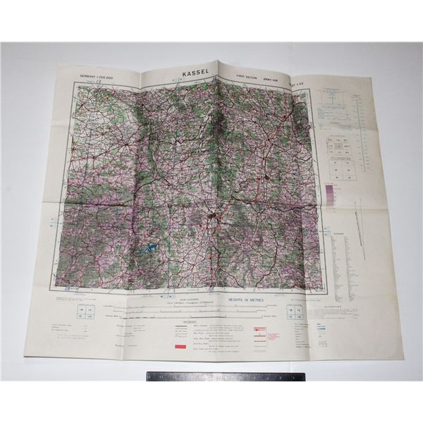 #759 WW2 1943 British Military Map Kassel