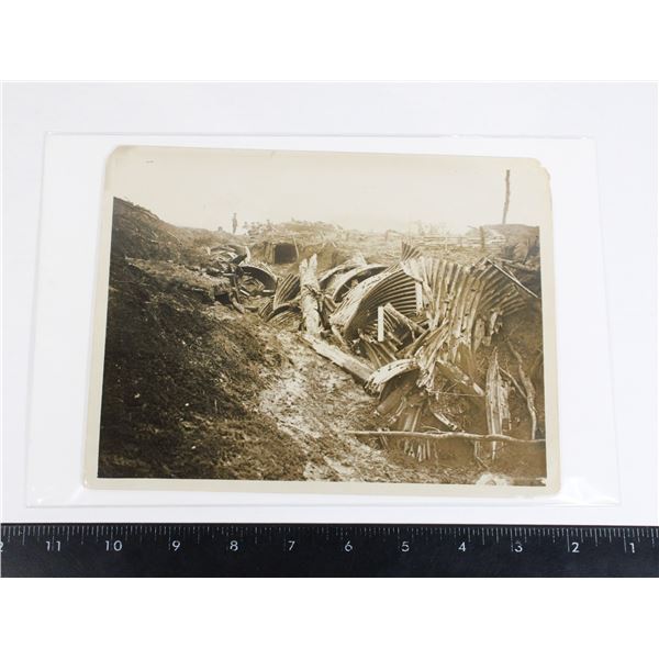 #765 WW1 British Press Photograph German Trench