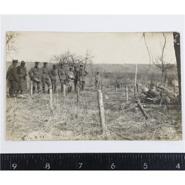 #770 WW1 Imperial German RPPC Trenches Barb Wire