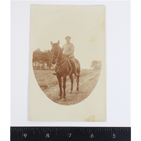 #773 WW1 Imperial German RPPC Photo NCO Horseback