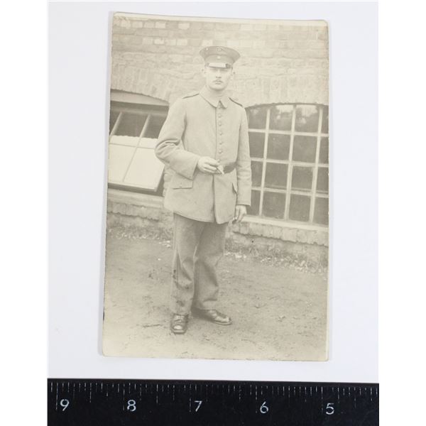 #778 WW1 Imperial German RPPC Photo NCO smoking