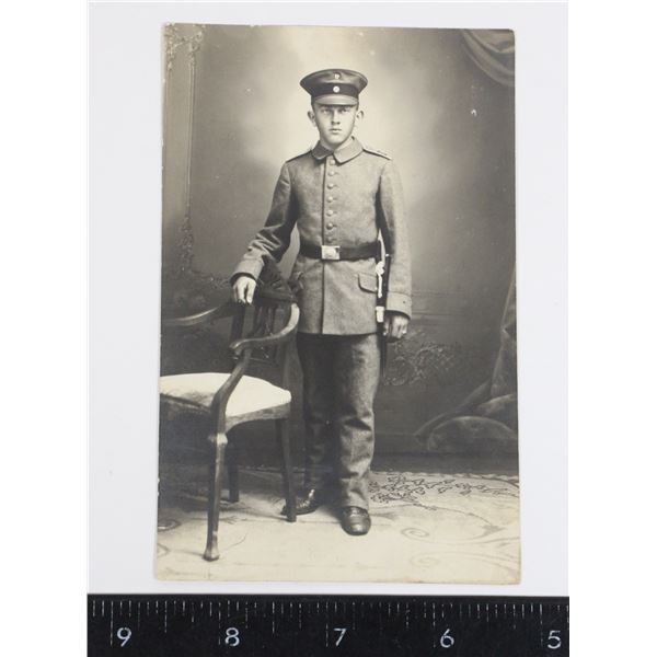 #780 WW1 German RPPC Photo NCO w/ Bayonet