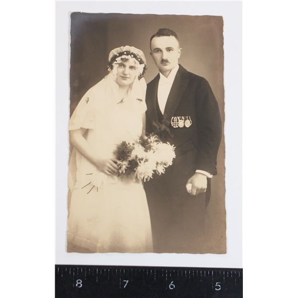 #783 1925 German Veteran Iron Cross Wedding Photo