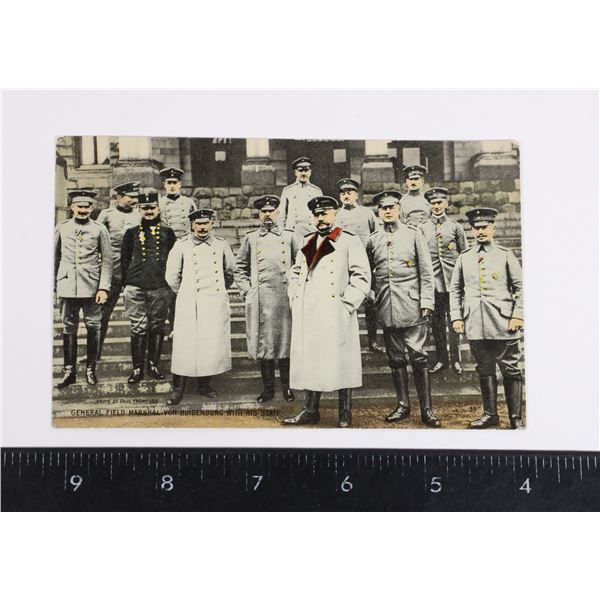 #785 WW1 USA Post Card, Image of Von Hindenburg
