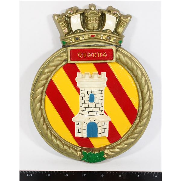 #840 HMCS Quadra Metal Plaque Comox BC RCN