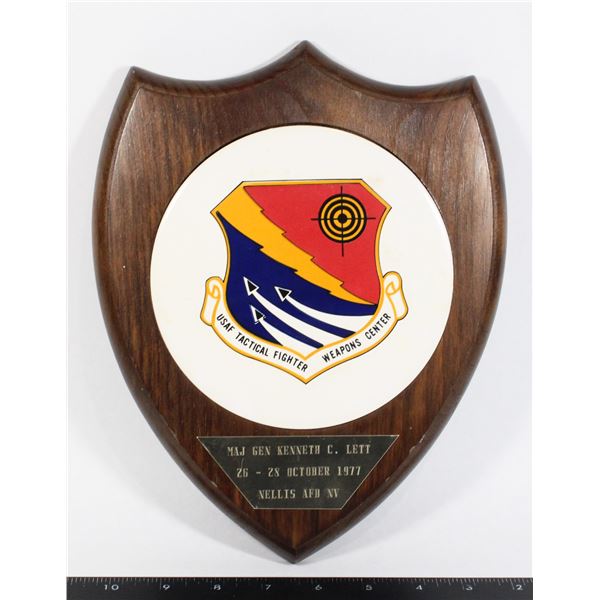 #845 USAF Tactical Fighter Weapons Center Plaque