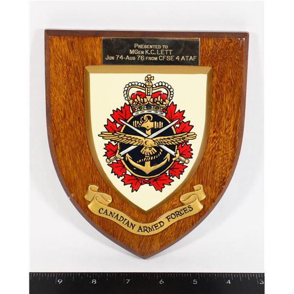 #846  Canadian Armed Forces Presentation Plaque