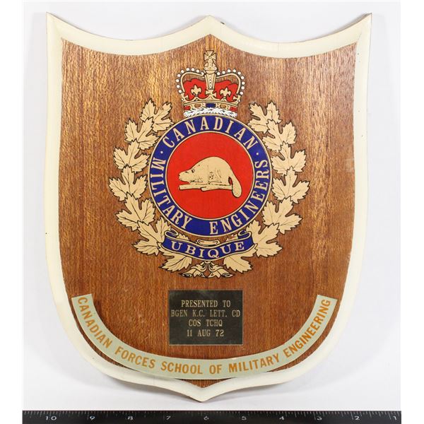 #849 Royal Canadian Engineers Presentation Plaque