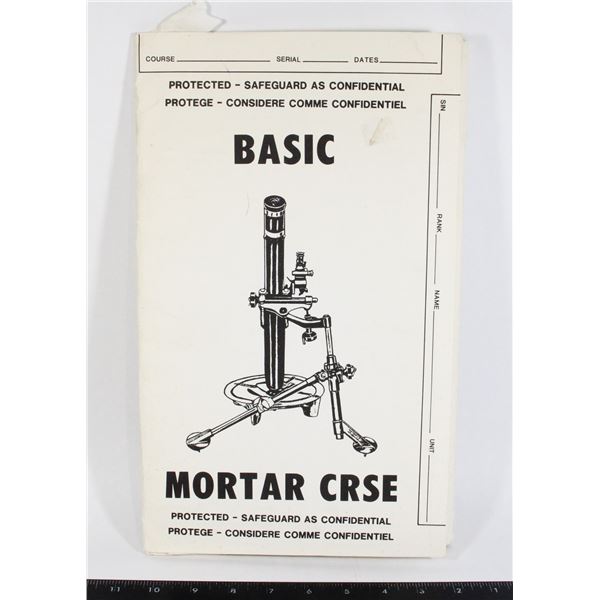 #876 Basic Mortar CRSE Military File Folder w/Info