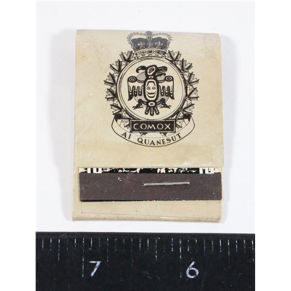 #897 CFB Comox Base Photo Matchbook RCAF Racecar