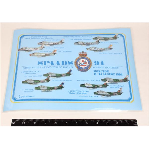 #901 RCAF SPAADS Laminated Table Matt 1994