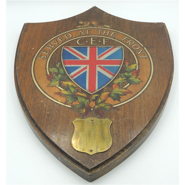 #952 WW1 Canadian CEF Served at the Front Plaque