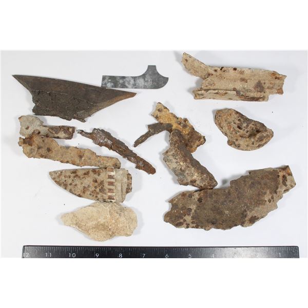 #954  WW1 WW2 Relic Shrapnel Fragment Lot