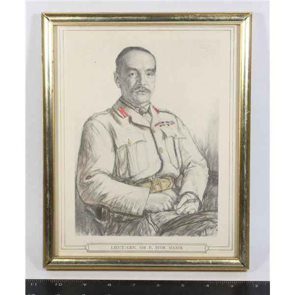 #984 WW1 British Lieut.-Gen Framed Picture