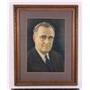 Image 1 : #986 WW2 US Franklin D. Roosevelt Framed Picture