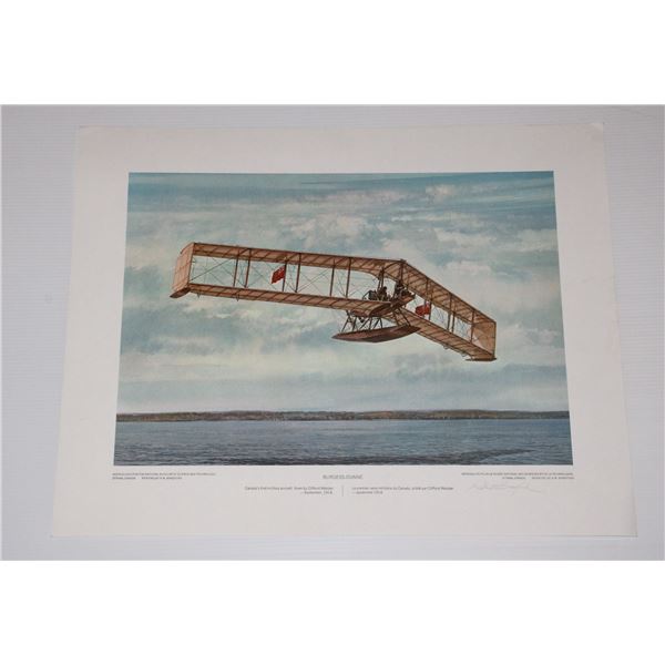 #996 Burgess-Dunne Canadian Aircraft Print Signed
