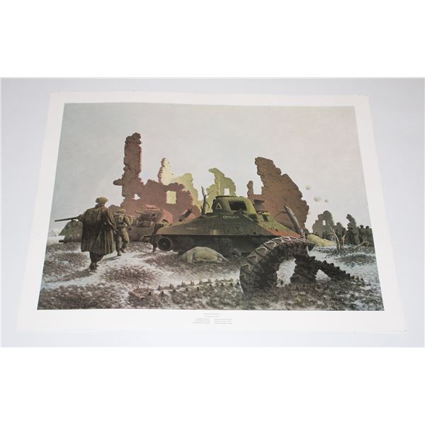 #1004 WW2 Canadian Sherman Tank Print