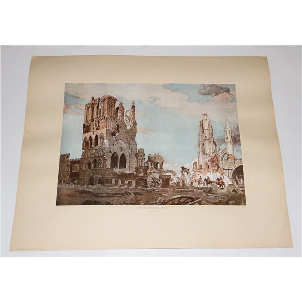 #1005 WW1 The Cloth Hall Ypres J. Kerr Lawson